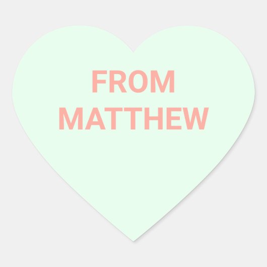 会話ハートバレンタインデーのシール ハートシール (正面)