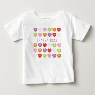 会話ハートパーソナライズされたベビーTシャツ ベビーTシャツ