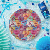 会話ハートプレート ペーパープレート (パーティー)