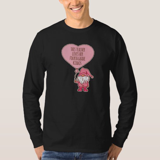 会話ハート先生ラブハー4年生バレンタイン Tシャツ (正面)