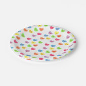 会話ハート ペーパープレート (アングル)