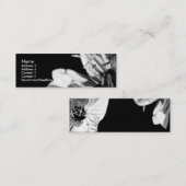 会話2花の写真ミニビジネスC スキニー名刺 (正面/裏面)