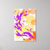 「会話」の大きなカラフル抽象芸術 キャンバスプリント (正面)