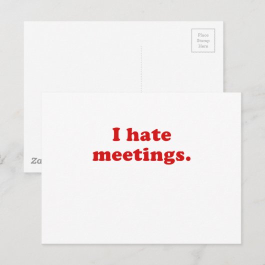 会議が嫌い ポストカード (正面/裏面)