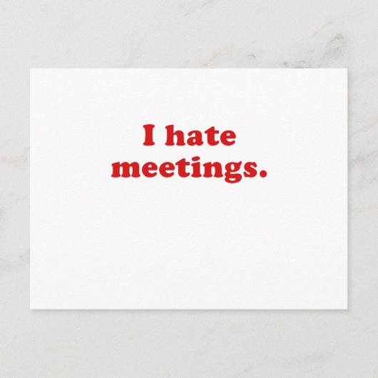 会議が嫌い ポストカード (正面)