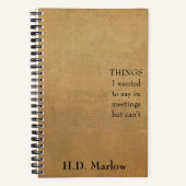 会議で言いたかったけれど言えないこと ノートブック (正面)