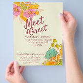 会議と挨拶招待状発表 チラシ (手)