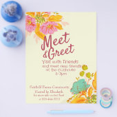 会議と挨拶招待状発表 チラシ (シングル)