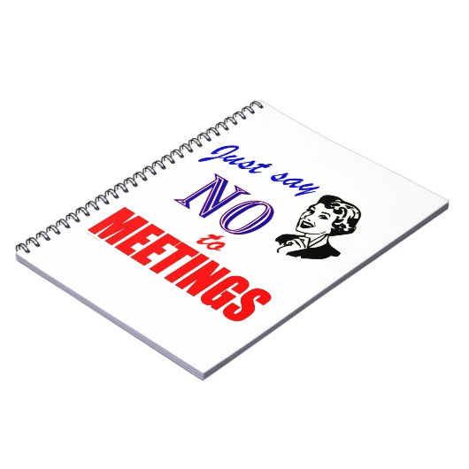 会議なしOfficeユーモアのノート ノートブック (左側)