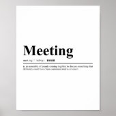 会議の定義 |おもしろい引用文 ポスター (正面)