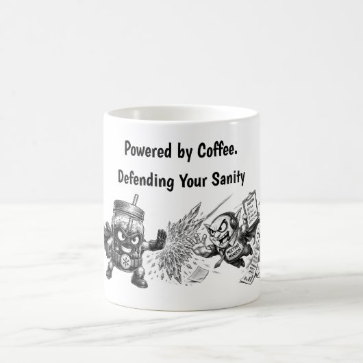 会議はこのヒーローにお任せ コーヒーマグカップ (中央)