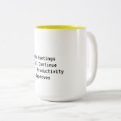 会議は続く… ツートーンマグカップ (正面右)