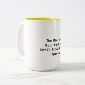 会議は続く… ツートーンマグカップ (正面左)