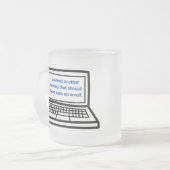 会議は電子メールで行う フロストグラスマグカップ (正面左)