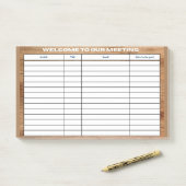 会議へようこそ ポストイット (デスク)