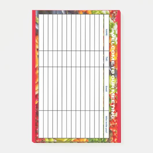 会議へようこそ ポストイット (正面)