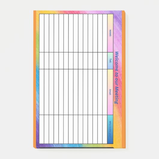 会議へようこそ ポストイット (正面)