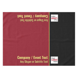 会議またはトレードショーDIYレッド&ブラックブランド テーブルクロス