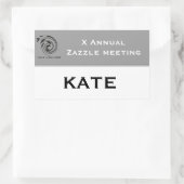 会議または会議名前をカスタムするラベルシール 長方形シール (バッグ)