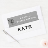 会議または会議名前をカスタムするラベルシール 長方形シール (封筒)