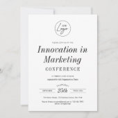 会議イベントミニマルなロゴワークショップビジネス 招待状 (正面)