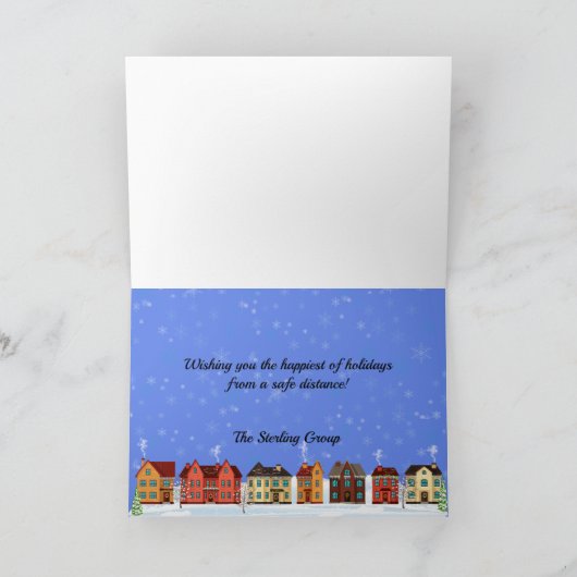 会議オンラインおもしろい写真クリスマスホリデーをズーム カード (内部)