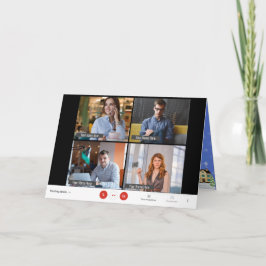 会議オンラインおもしろい写真クリスマスホリデーをズーム カード