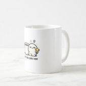 会議サバイバー - かわいい疲れたキャラクター オフィスユーモア コーヒーマグカップ (正面右)