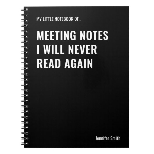 会議ノートが引用文しないおもしろい ノートブック (正面)