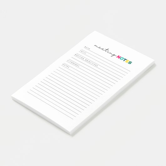 会議ノートプランナー仕訳帳 ポストイット (アングル)