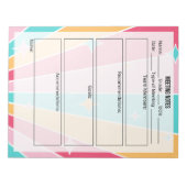 会議ノートメモ帳 – Bright ノートパッド (正面)