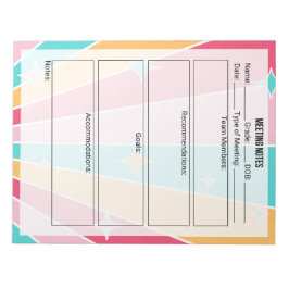 会議ノートメモ帳 – Bright ノートパッド