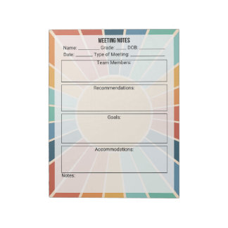 会議ノートメモ帳 – Sun ノートパッド