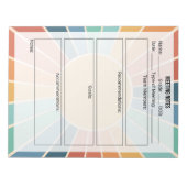 会議ノートメモ帳 – Sun ノートパッド (正面)