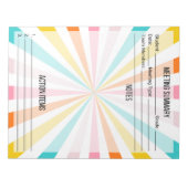 会議ノート/概要メモ帳 – Bright ノートパッド (正面)