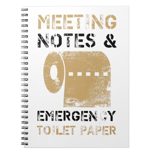 会議ノート&緊急トイレ紙同僚 ノートブック (正面)
