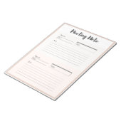 会議パーソナライズされたメモのメモ ノートパッド (アングル)