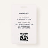 会議ビジネス企業のイベントオレンジ色のID名 バッジ (裏面)