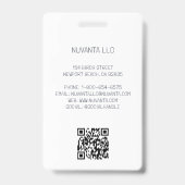 会議ビジネス企業のイベントカラフル名 バッジ (裏面)