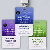 会議ビジネス企業のイベントグリーンフォト バッジ