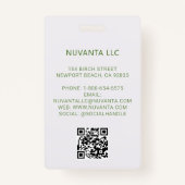 会議ビジネス企業のイベントグリーンフォト バッジ (裏面)