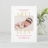 会議ベビー編集可能カラーベビー誕生発表 シーズンカード (スタンド正面)