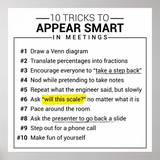 会議ポスターに頭が切れる登場する10のトリック ポスター (正面)