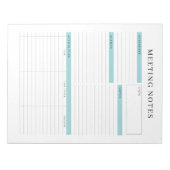 会議メモプランナーメモ ノートパッド (正面)