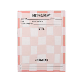 会議メモ/概要メモ帳 – 市松模様に ノートパッド
