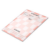 会議メモ/概要メモ帳 – 市松模様に ノートパッド (アングル)