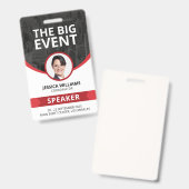 会議モダンイベントゲストスピーカーIDバッジ バッジ (正面＆裏面)