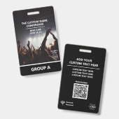 会議モダンQRコードパーソナライズされたアクセスパス バッジ (正面＆裏面)