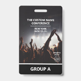 会議モダンQRコードパーソナライズされたアクセスパス バッジ