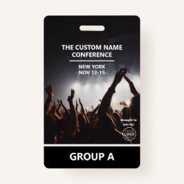 会議モダンQRコードパーソナライズされたアクセスパス バッジ